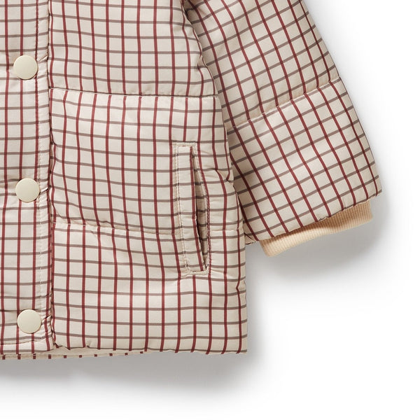 Wilson + Frenchy - Puffer Jacket / Amber Check