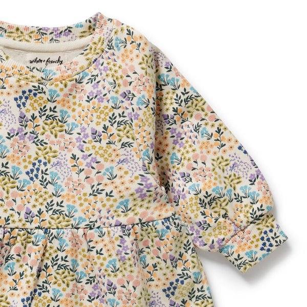 Wilson + Frenchy - Organic Terry Sweat Dress / Tiny Bloom