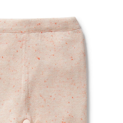 Wilson + Frenchy - Organic Knitted Legging with Feet / Fairy Floss