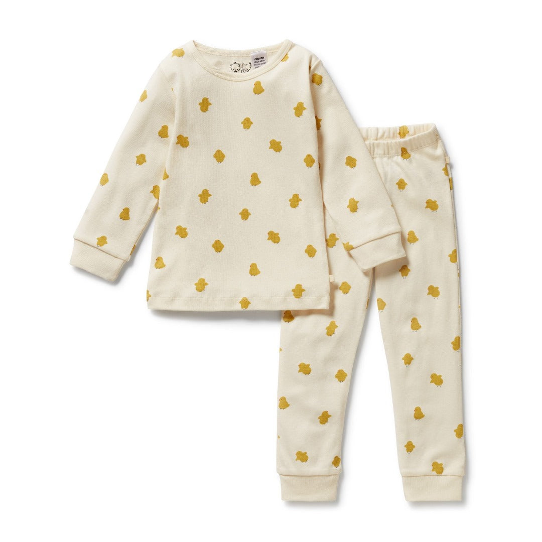 Wilson + Frenchy - Organic Long Sleeved Pyjamas / Little Chick