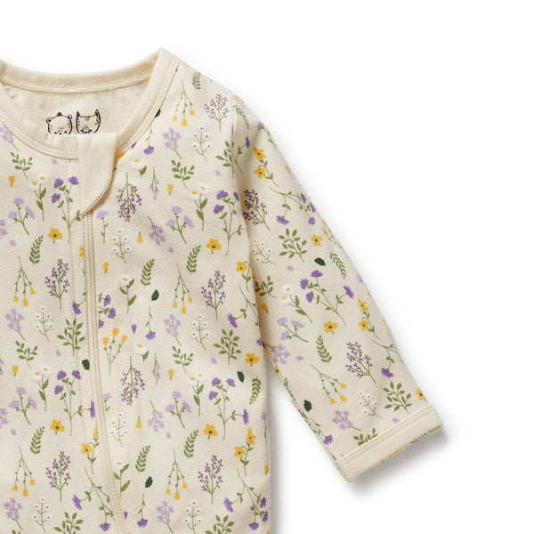 Wilson + Frenchy - Organic Zipsuit with Feet / Bella Floral
