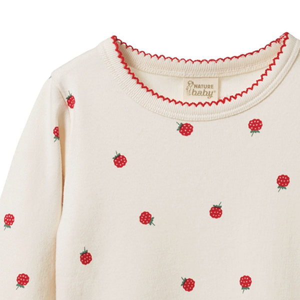 Nature Baby - Long Sleeve Cloud Tee / Raspberry Print