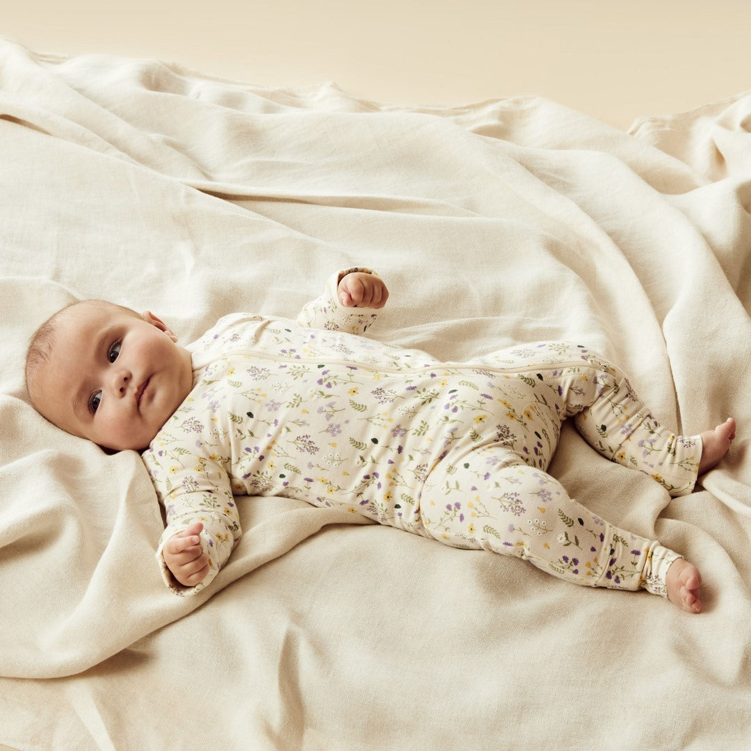 Wilson + Frenchy - Organic Zipsuit with Feet / Bella Floral