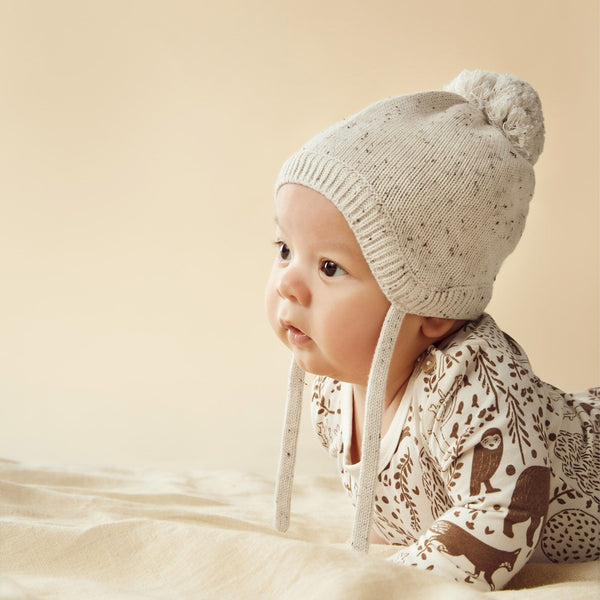 Wilson + Frenchy - Organic Knitted Bonnet / Cookie and Cream