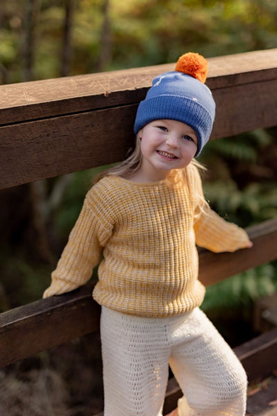 Acorn - Brontosaurus Merino Beanie / Blue