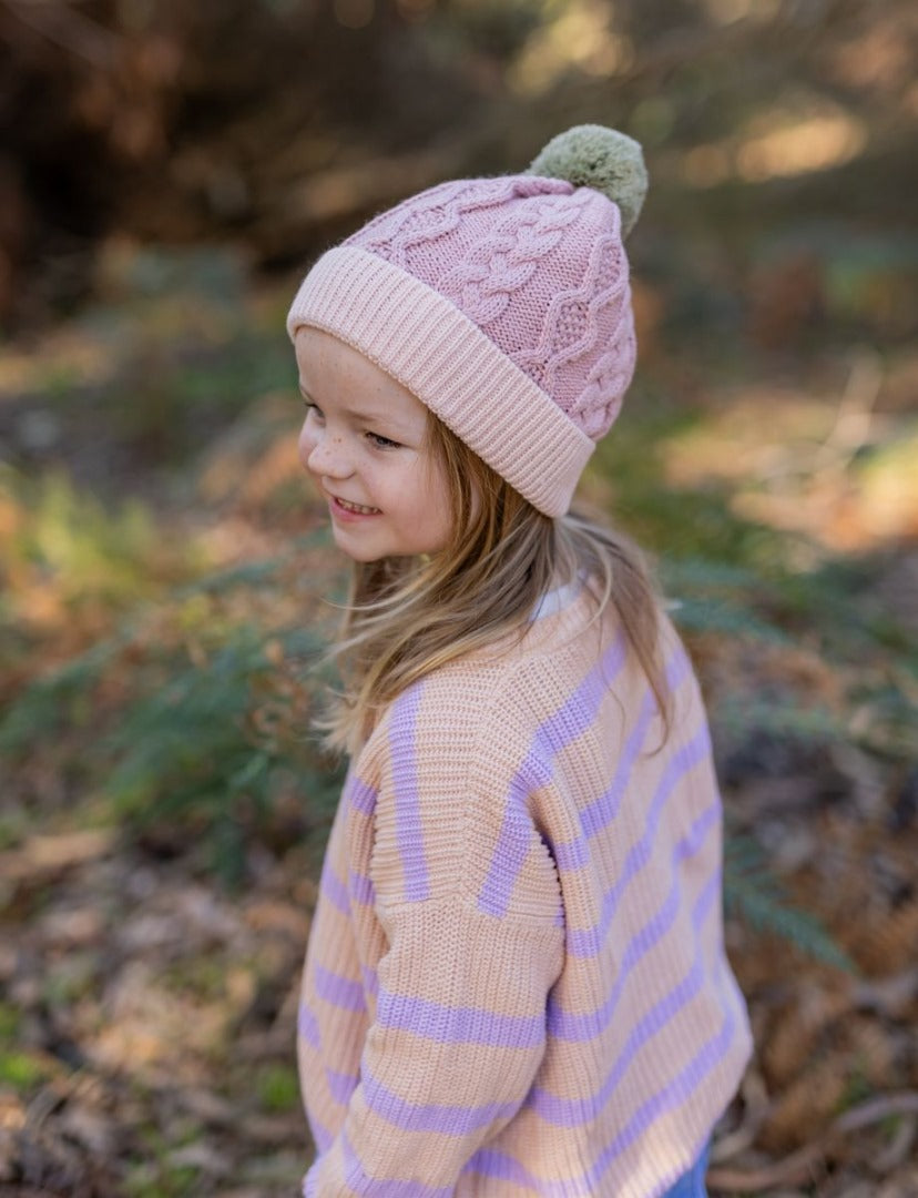 Acorn - August Merino Beanie / Dusty Pink