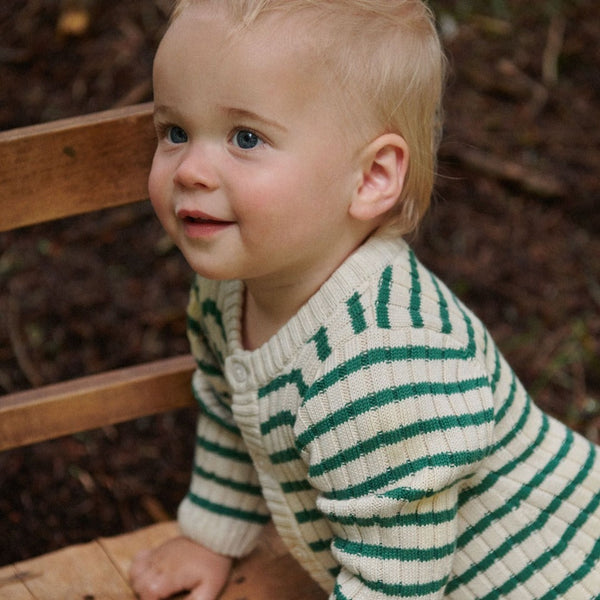 Nature Baby - Lou Suit Cotton Knit / Pine Sailor Stripe