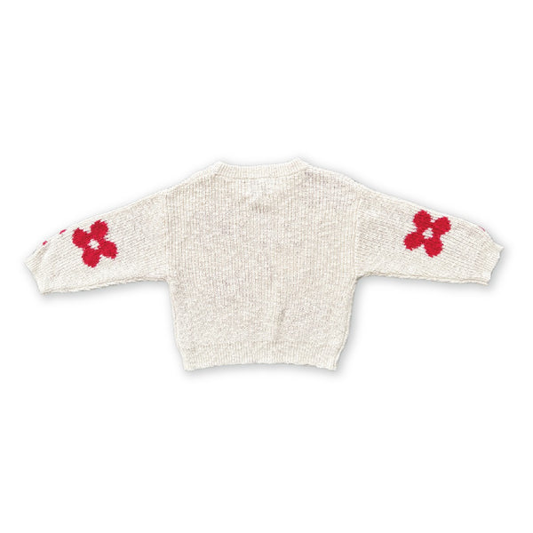 Grown Clothing - Knitted Posy Pull Over / Milk