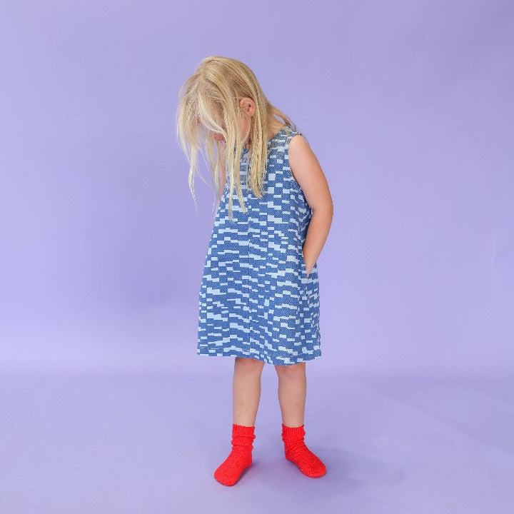 Grown Clothing - Boxes Denim Dress / Boxes
