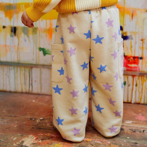 Sunday Siblings - Holiday Pants / Blue+ Purple Stars