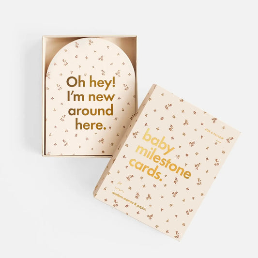 Fox & Fallow - Baby Milestone Cards / Broderie