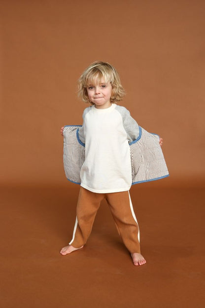 Grown Clothing - Quilted Reversible Vest / Denim & Paint