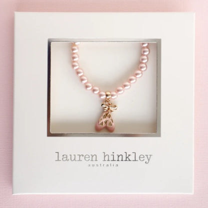 Lauren Hinkley - Pink Pearl Ballet Slippers Bracelet