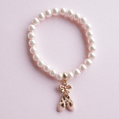 Lauren Hinkley - Pink Pearl Ballet Slippers Bracelet