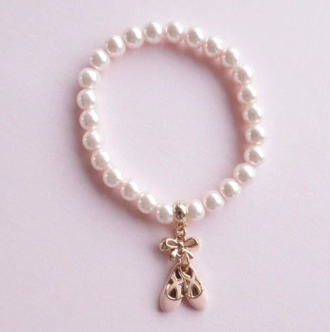 Lauren Hinkley - Pink Pearl Ballet Slippers Bracelet