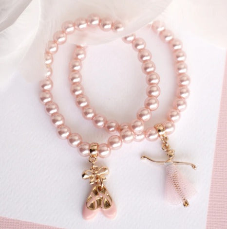 Lauren Hinkley - Pink Pearl Ballet Slippers Bracelet