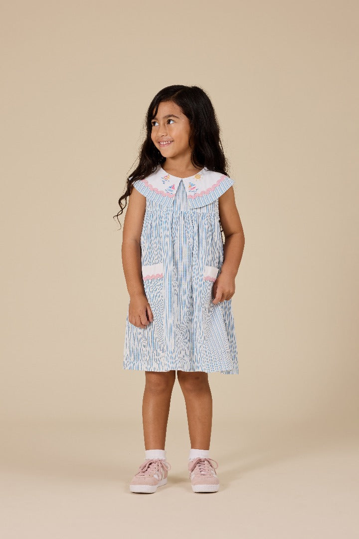 Goldie & Ace - Sailor Stripe Lucy Collared Dress