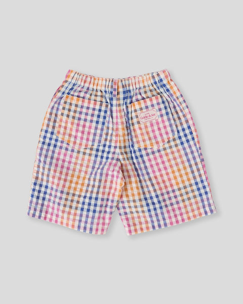 Goldie & Ace - Rainbow Gingham Kirby Relaxed Shorts