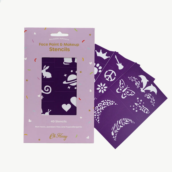 Oh Flossy - Reusable Adhesive Face Paint & Makeup Stencils