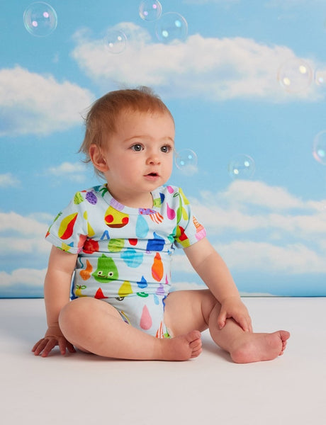 Halcyon Nights - Short Sleeve Bodysuit / Sun Shower