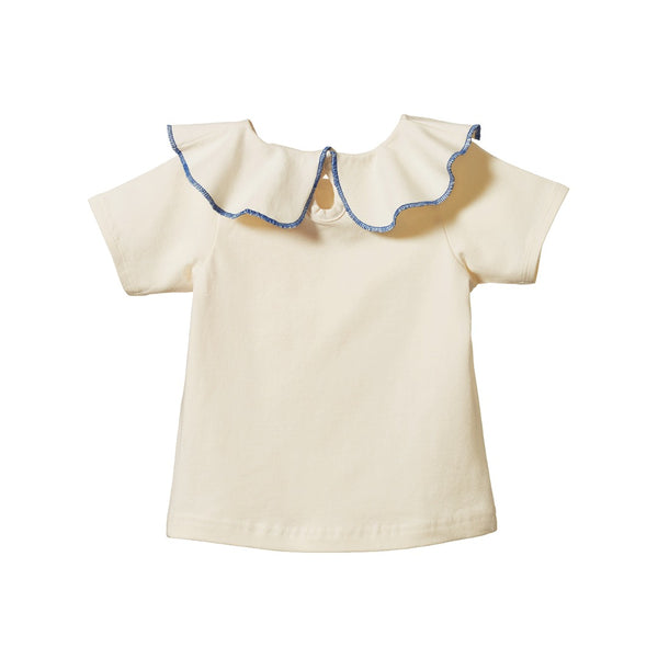 Nature Baby - Short Sleeve Tate Ruffle Top / Natural
