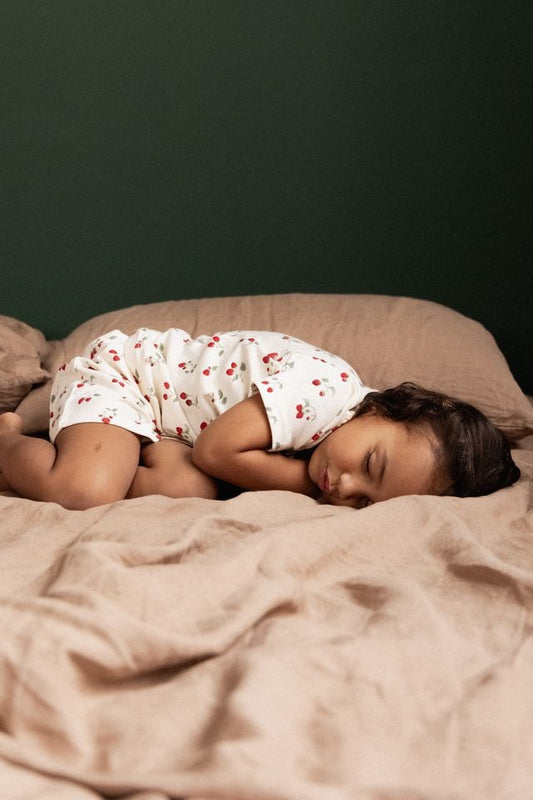 Nature Baby - Shortie Pyjama Set / Strawberry Blush Print