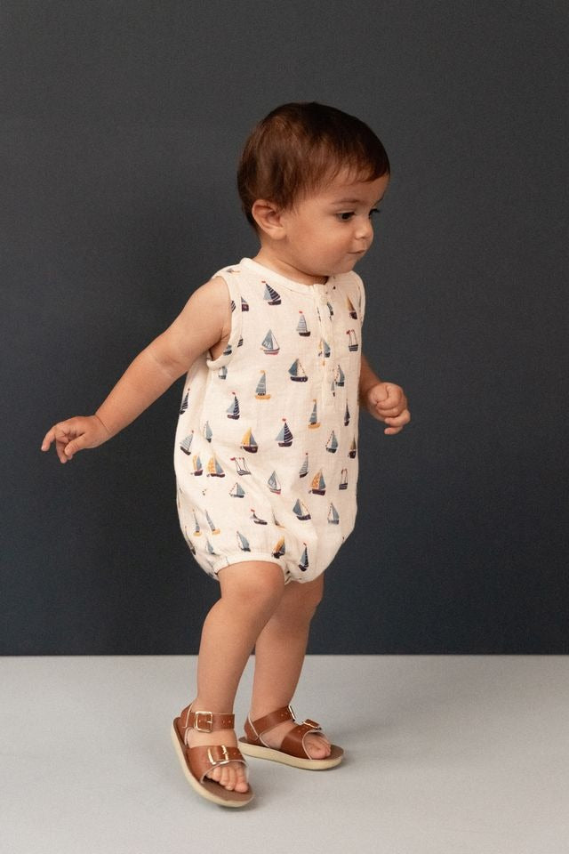 Nature Baby - Cedar Suit Muslin / Regatta Print