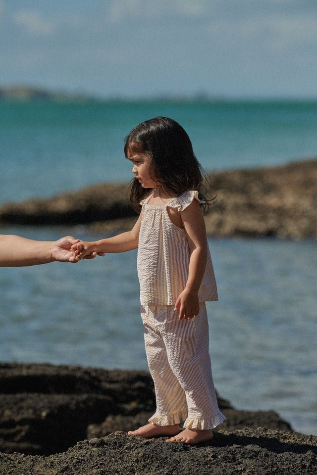 Nature Baby - Petal Top / Golden Stripe