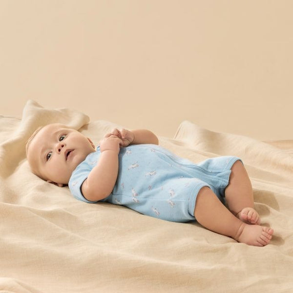Wilson + Frenchy - Organic Pointelle Boyleg Zipsuit / Sunny Seagulls