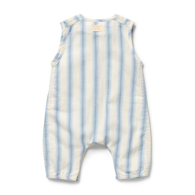 Wilson + Frenchy - Organic Growsuit / Deep Blue Stripe