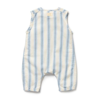 Wilson + Frenchy - Organic Growsuit / Deep Blue Stripe