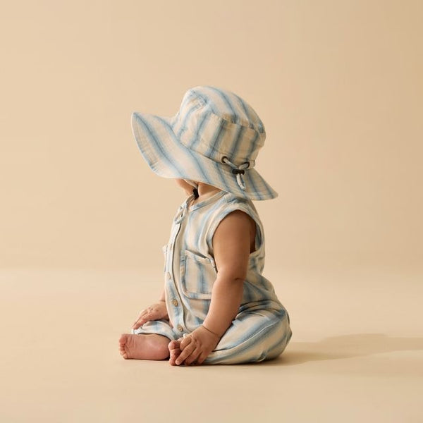 Wilson + Frenchy - Organic Sun Hat / Deep Blue Stripe