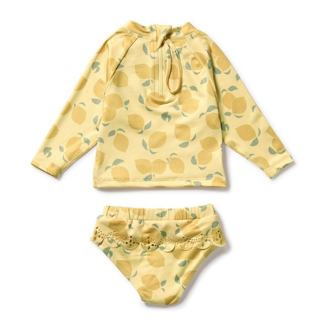 Wilson + Frenchy - Cutwork Rashie Swimset / Lemon Drop