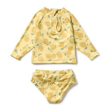 Wilson + Frenchy - Cutwork Rashie Swimset / Lemon Drop