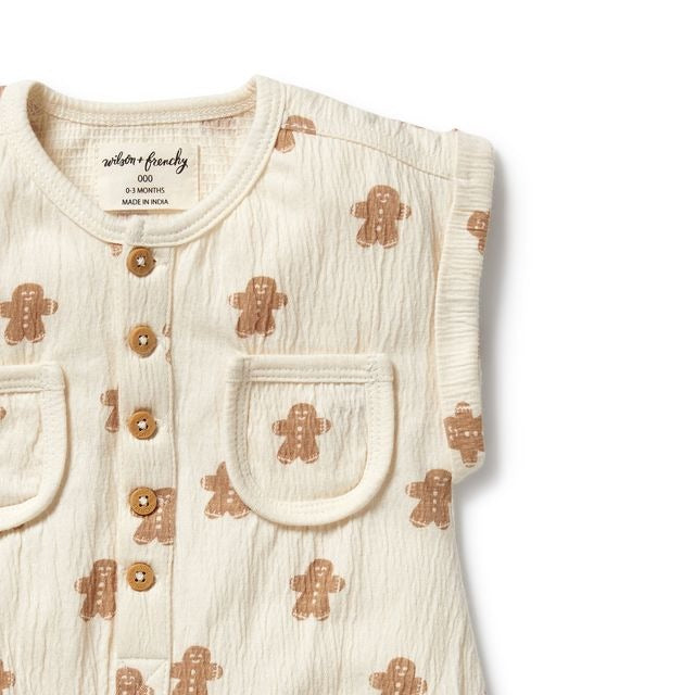 Wilson + Frenchy -  Organic Crinkle Growsuit / Spice & Nice