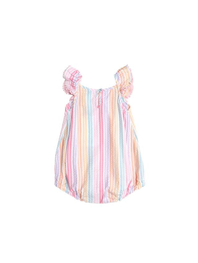 Huxbaby - Rainbow Stripe Frill Playsuit