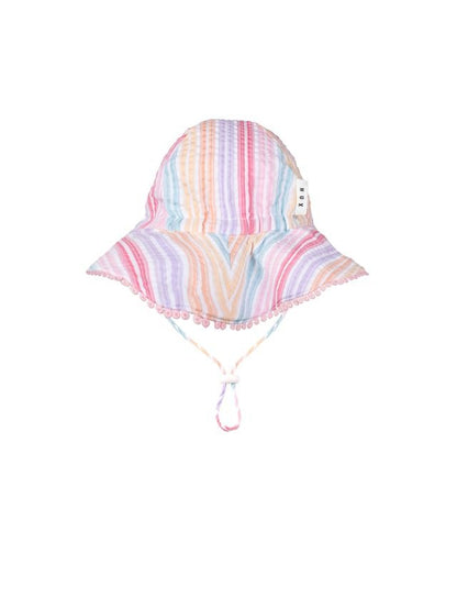 Huxbaby - Frilly Sunhat Rainbow Stripe