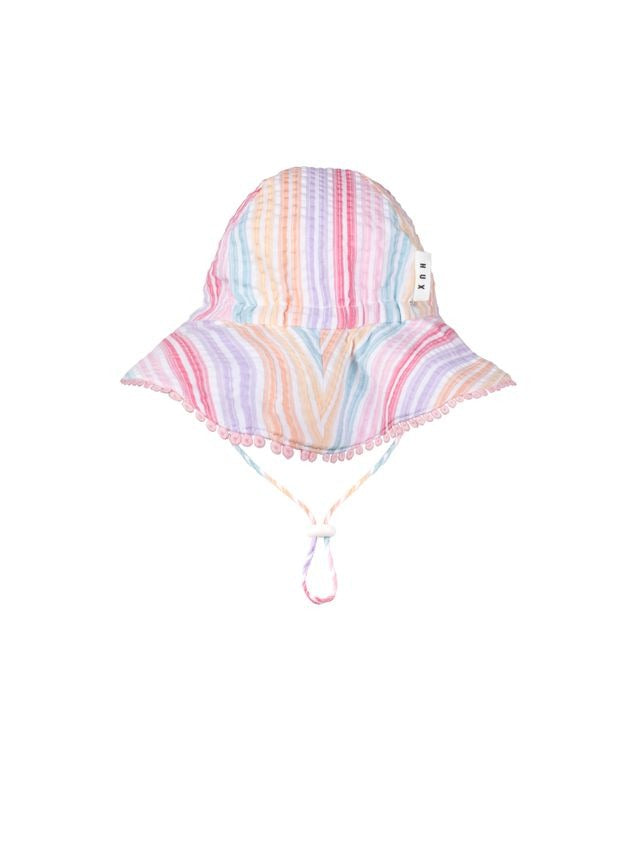 Huxbaby - Frilly Sunhat Rainbow Stripe
