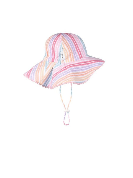 Huxbaby - Frilly Sunhat Rainbow Stripe
