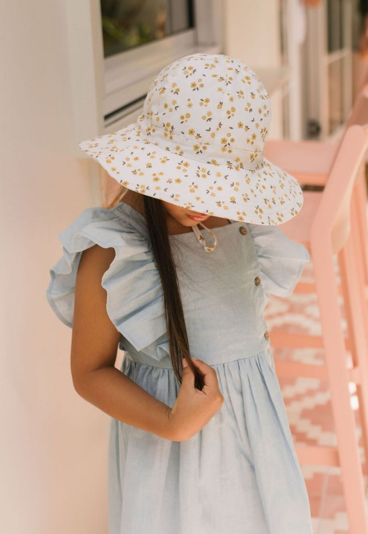Acorn - Wide Brim Sunhat / Amber Blooms