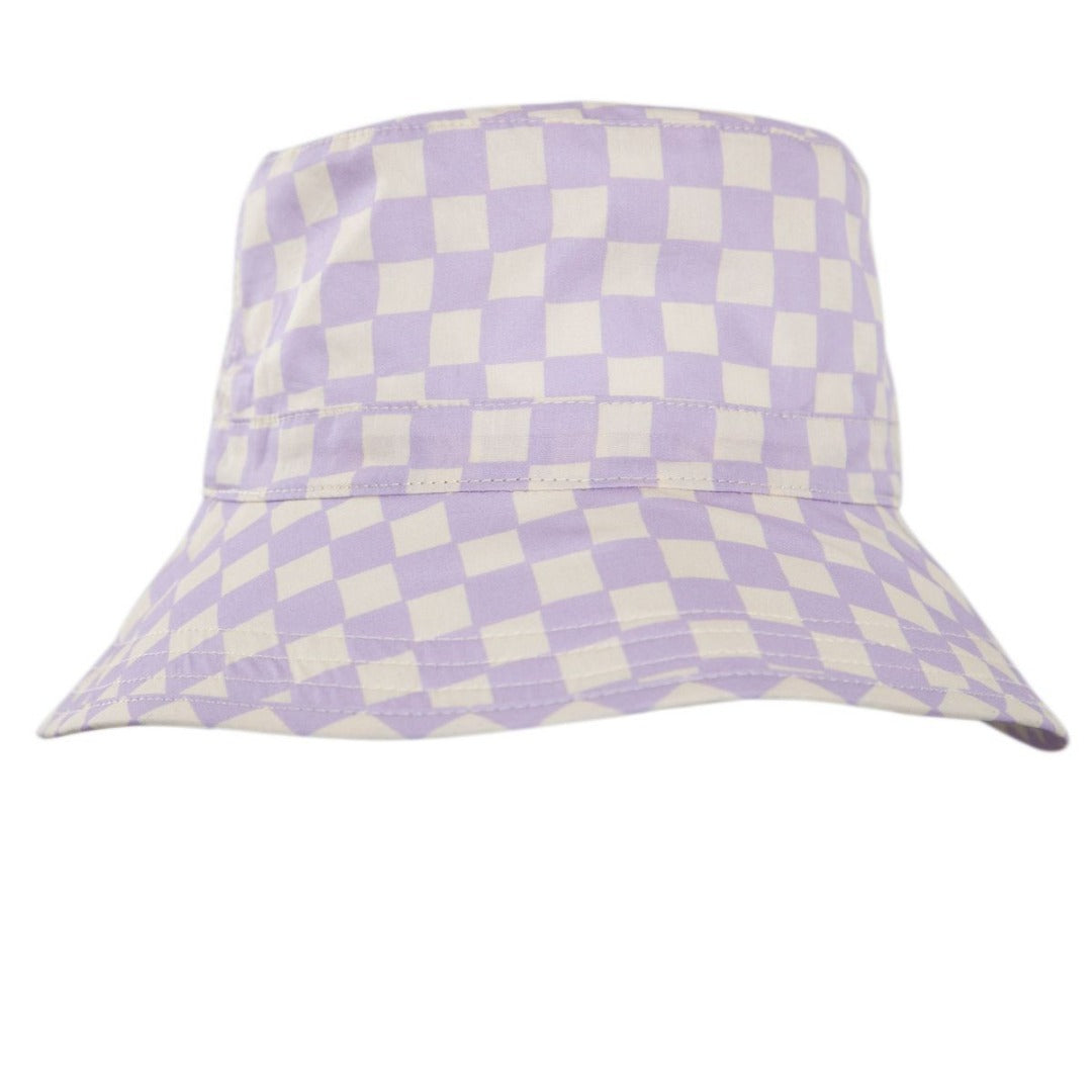 Acorn - Broad Brim Bucket Hat / Lavender Checks