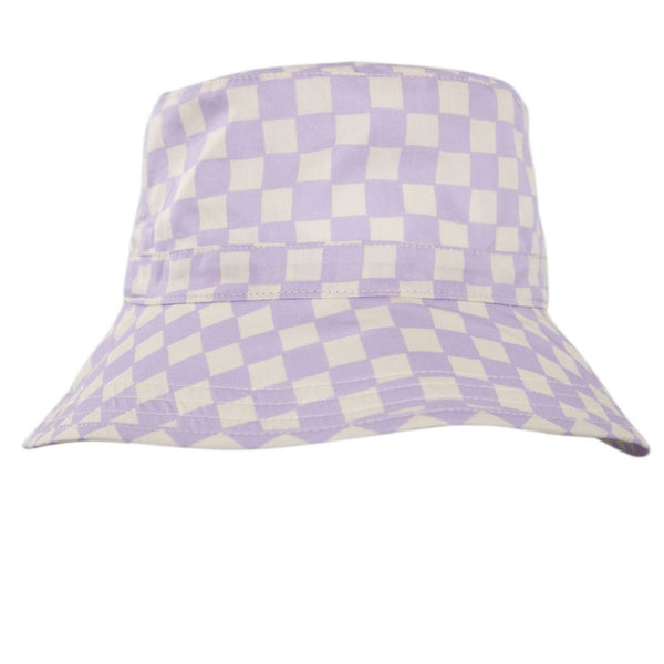 Acorn - Broad Brim Bucket Hat / Lavender Checks