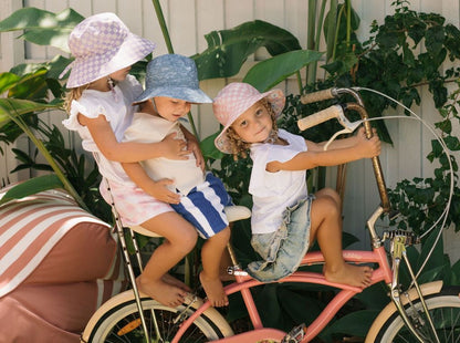 Acorn - Broad Brim Bucket Hat / Lavender Checks