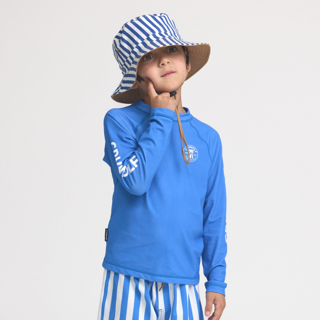 Cry Wolf - Long Sleeve Rash Vest / Deep Sea Blue