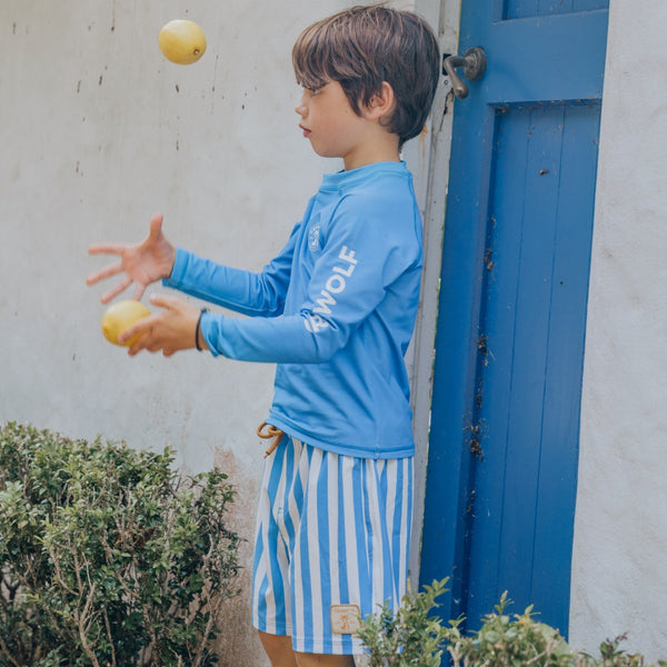 Cry Wolf - Long Sleeve Rash Vest / Deep Sea Blue