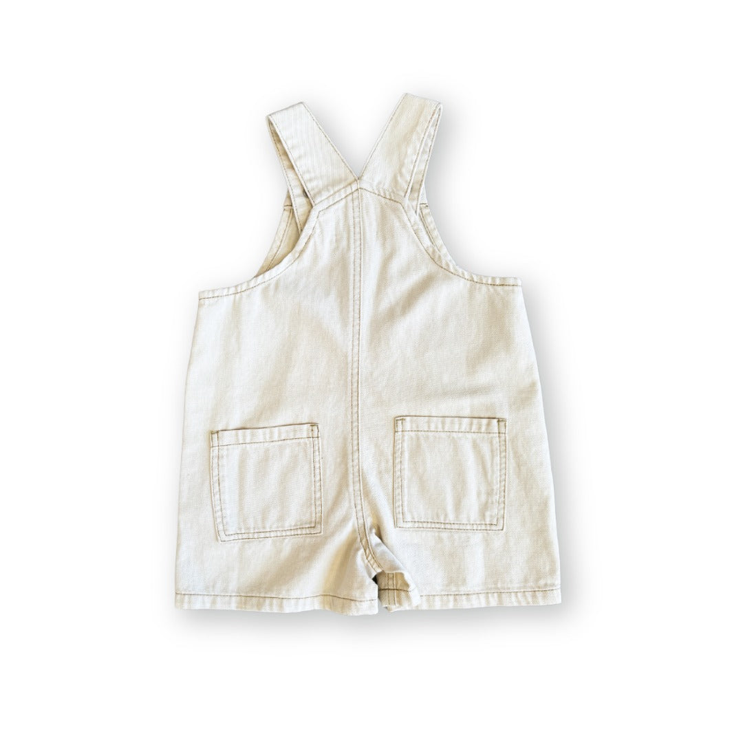 Grown Clothing - Everyday Twill Short Overalls / Milk