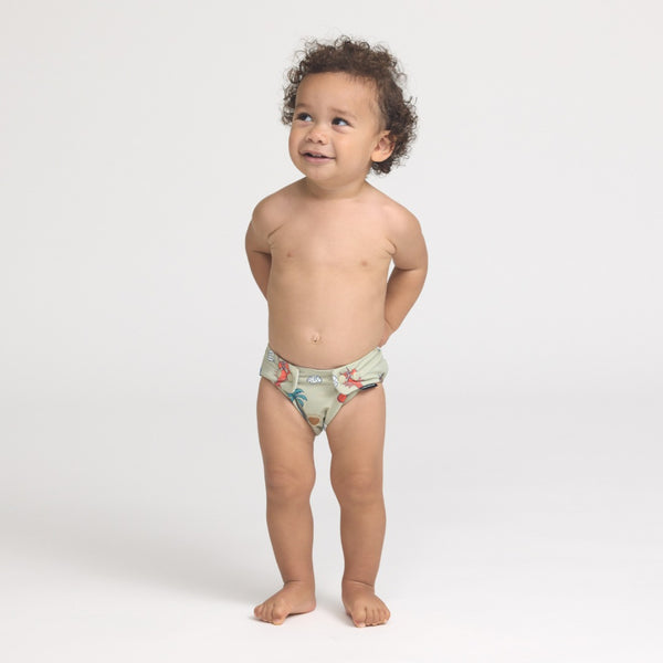 Cry Wolf - Reusable Swim Nappy / Lucky Days Sage