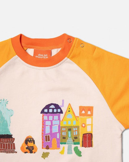 Das Ist Maurice - Romper Tangerine & Off White