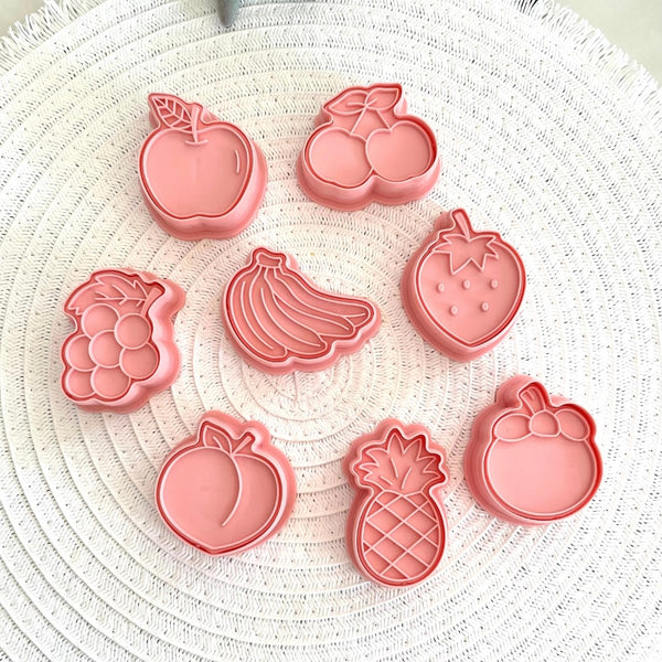 Wild Dough Playdough - Cutters and Stamps Set / Fruits