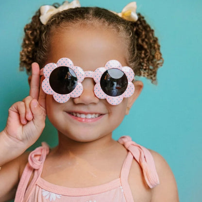 Frankie Ray Sunglasses - Daisy / Pink with Aqua Spot (2-5Y)